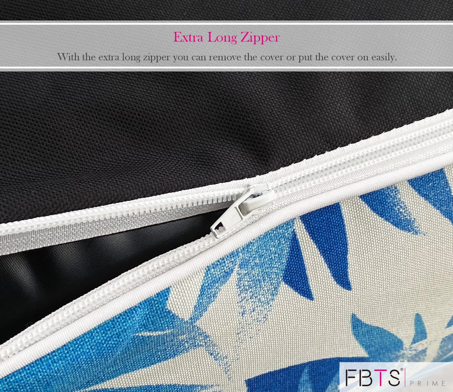 Outdoor Inflatable Ottoman Blue Leaf Square 23x23x9 Inch Patio Foot Stools and Ottomans