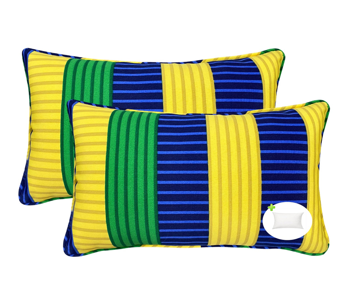 Outdoor Pillows with Insert Green Leaves Patio Accent Throw Pillows 18 –  Fabritones