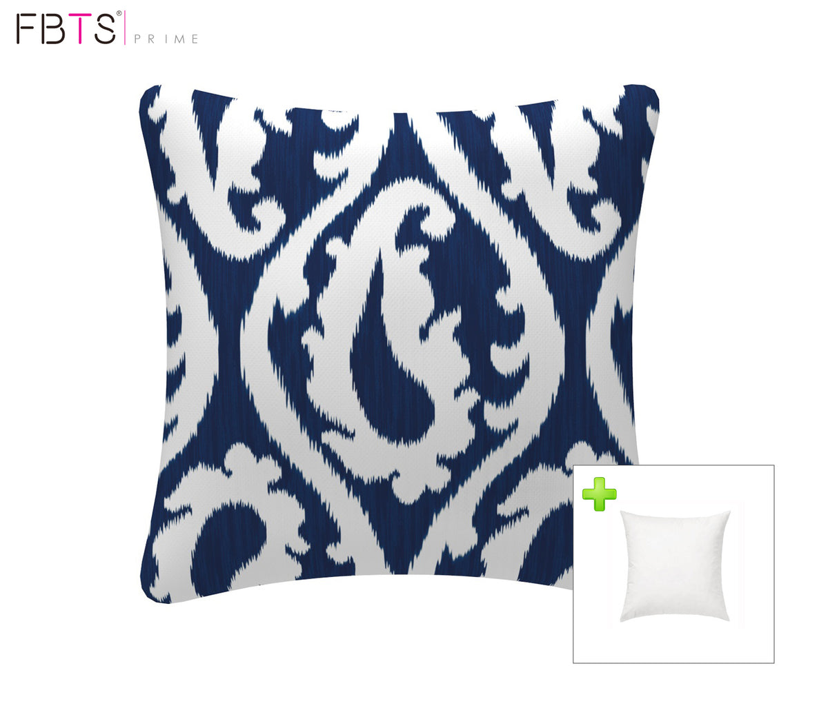 Outdoor Pillows with Insert Navy Leaves Patio Accent Throw Pillows 18x –  Fabritones