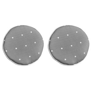 Outdoor Chair Pads Set of 2 Gray Polka Round Patio Chair Cushions