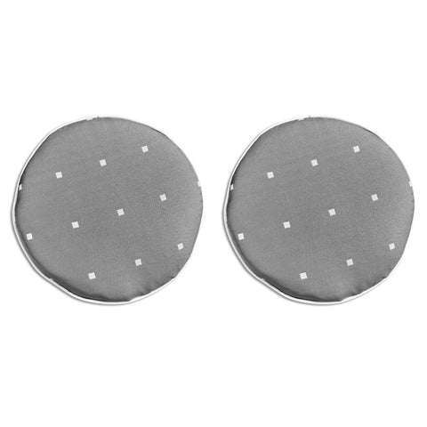 Outdoor Chair Pads Set of 2 Gray Polka Round Patio Chair Cushions