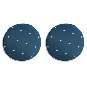 Outdoor Chair Pads Set of 2 Navy Polka Round Patio Chair Cushions