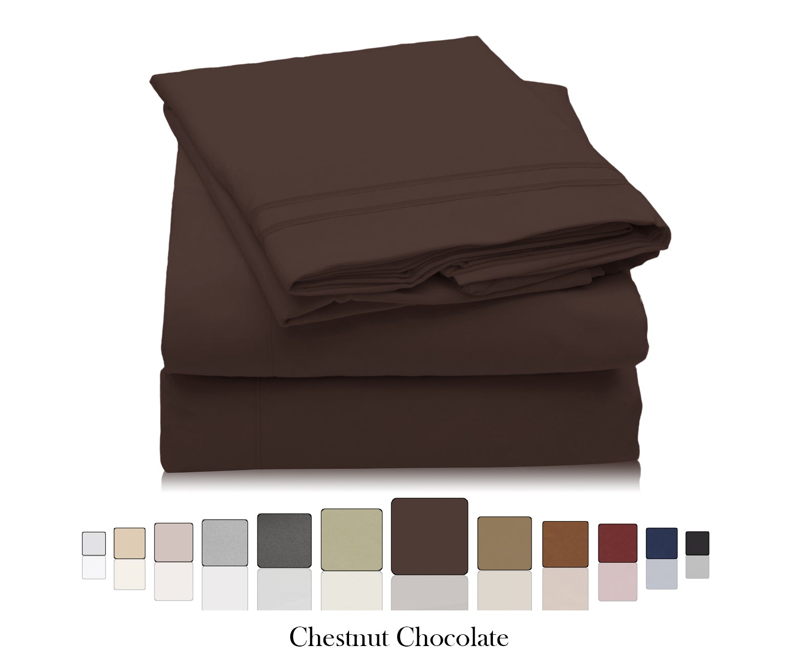 Bed Sheets Chestnut Chocolate Color Double Brushed Microfiber Sheet Sets 18" Deep Pockets Fitted Sheets