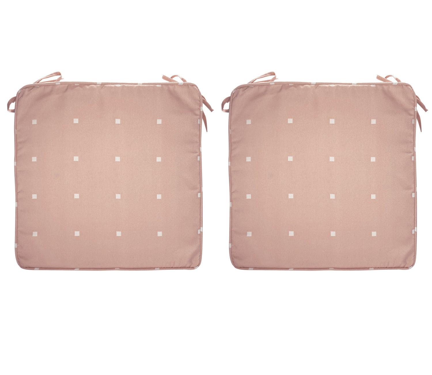 Outdoor Chair Pads (Set of 2) 18x18 Inch Pink Patio Chair Cushions Square Seat Pads