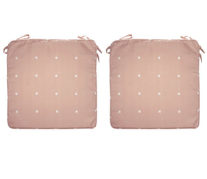 Outdoor Chair Pads (Set of 2) 18x18 Inch Pink Patio Chair Cushions Square Seat Pads