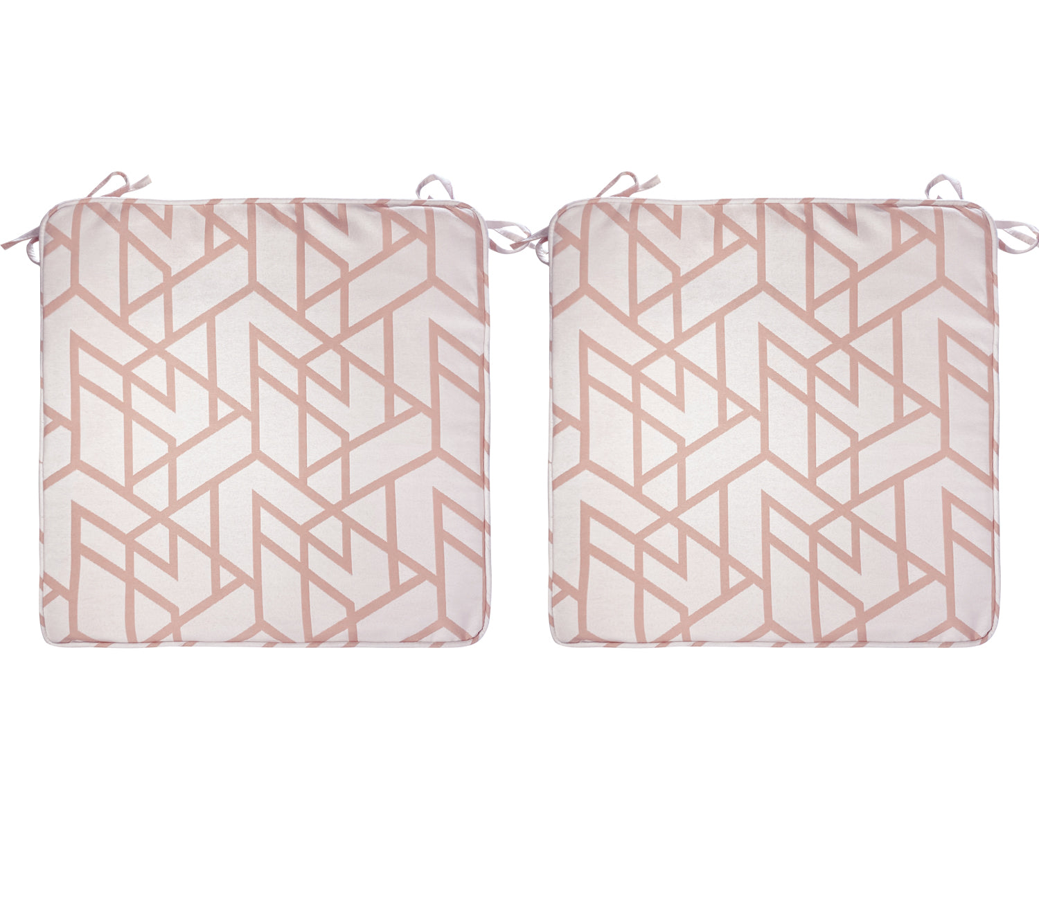 Outdoor Chair Pads (Set of 2) 18x18 Inch Pink Patio Chair Cushions Square Seat Pads