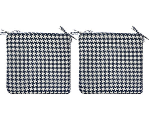 Outdoor Chair Pads (Set of 2) 18x18 Inch Navy Patio Chair Cushions Square Seat Pads