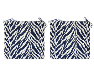 Outdoor Chair Pads (Set of 2) 18x18 Inch Navy Patio Chair Cushions Square Seat Pads