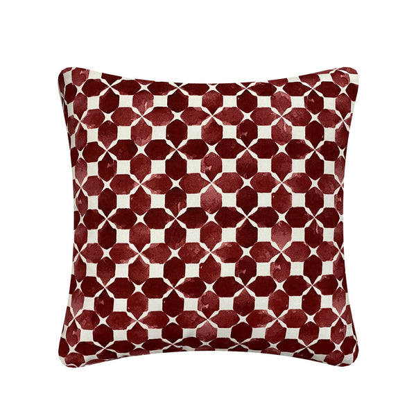 Outdoor Pillows with Insert Red Geometric Patio Accent Throw Pillows 1 –  Fabritones