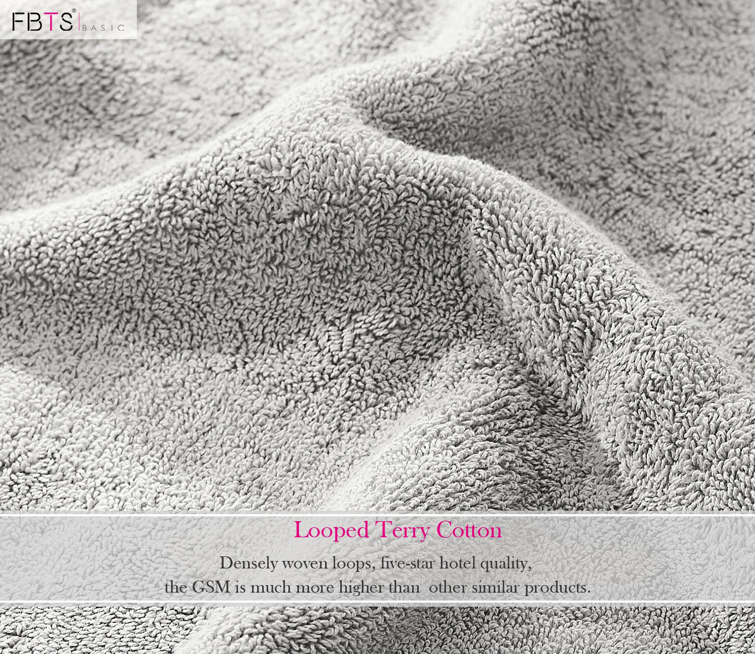 Hand Towel 2 Pieces Grey 16x31 Inch Luxury Towels Highly Absorbent