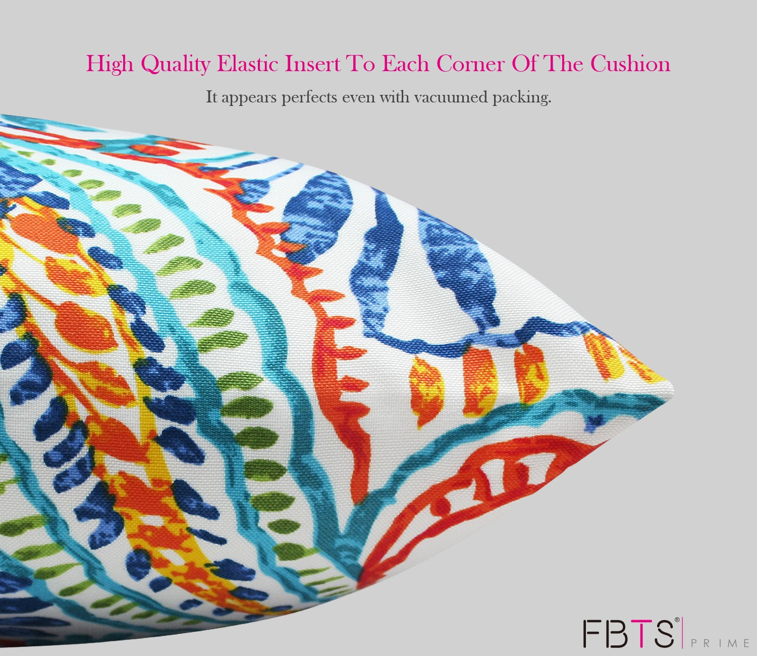 Outdoor Pillows with Insert Red and Blue Paisley Patio Accent Throw Pillows 18x18 inch Square Decorative Pillows