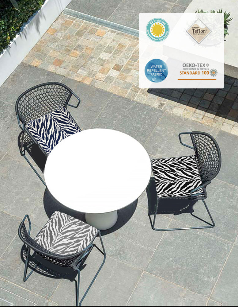 Outdoor Chair Pads (Set of 2) 18x18 Inch Navy Patio Chair Cushions Square Seat Pads