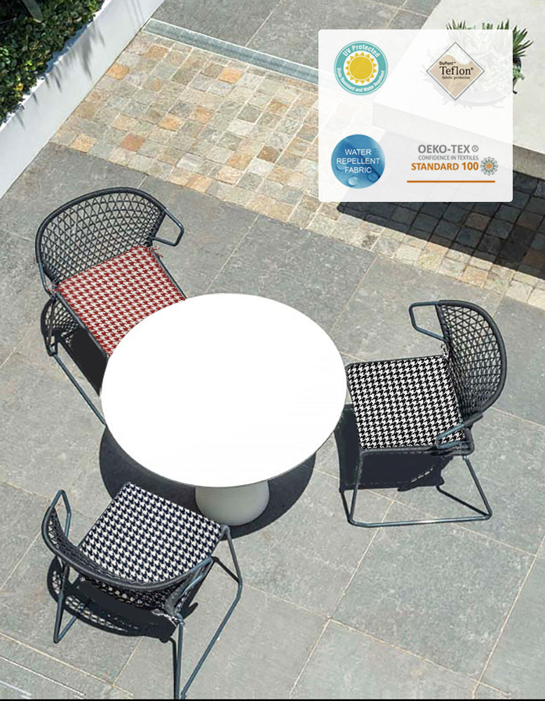 Outdoor Chair Pads (Set of 2) 18x18 Inch Navy Patio Chair Cushions Square Seat Pads
