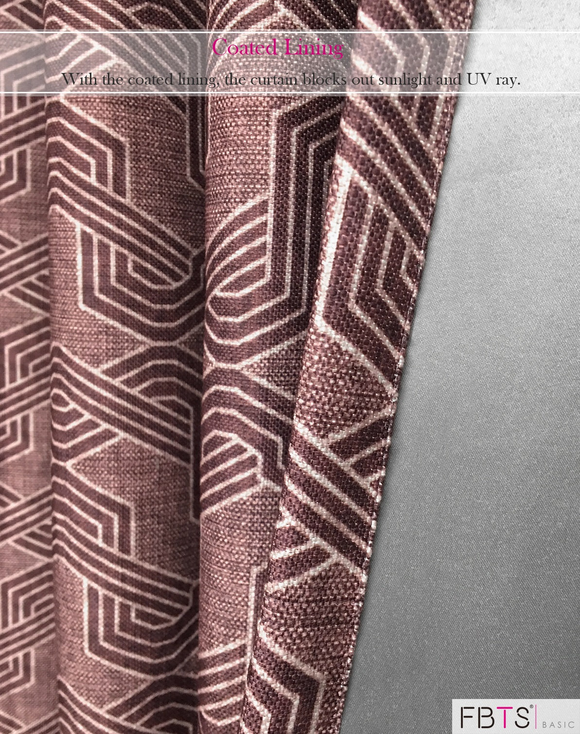 Window Curtain 1 Panel 50% Blackout Wine Red Color Geometric Pattern Custom Made Window Drapes