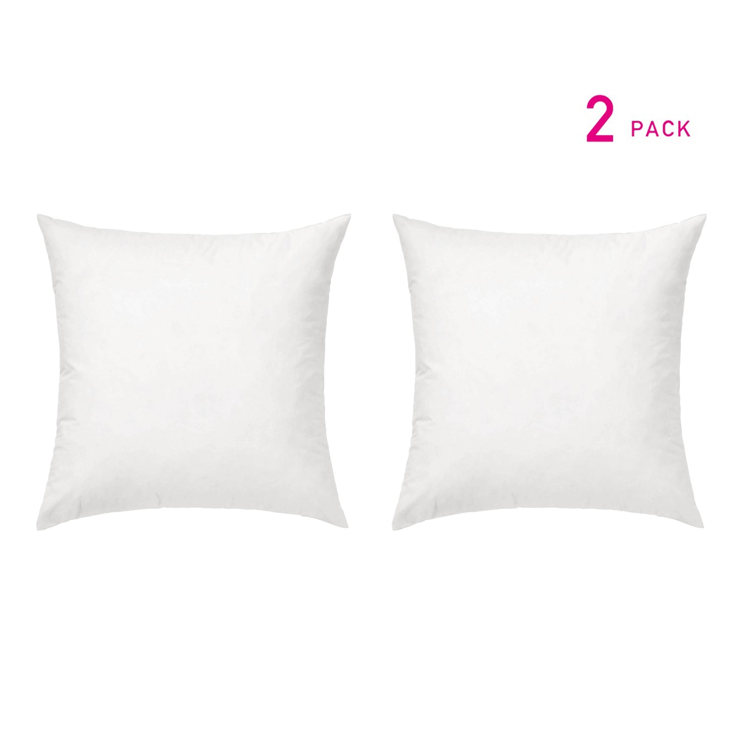 Pillow Insert 18x18 Inch Square Sham Stuffer Premium Hypoallergenic Pillow Forms