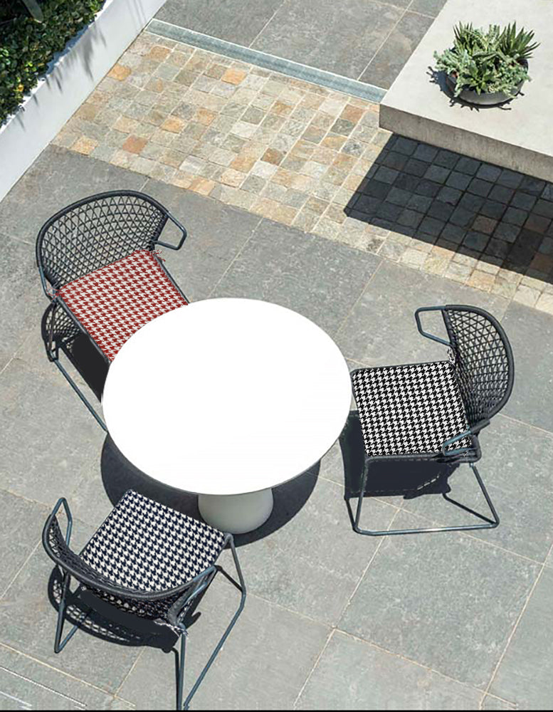 Outdoor Chair Pads (Set of 2) 18x18 Inch Navy Patio Chair Cushions Square Seat Pads